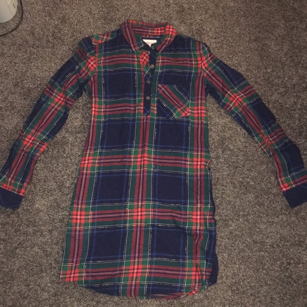 Plaid Shirt Dress